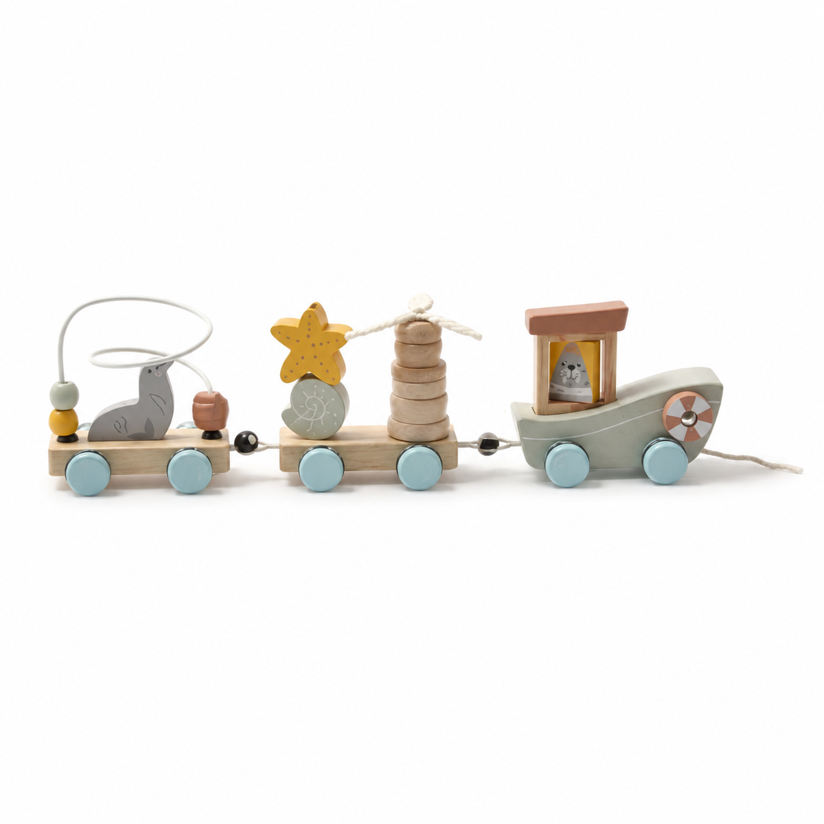 Montessori Pull-Along Train Set Montessori Nation