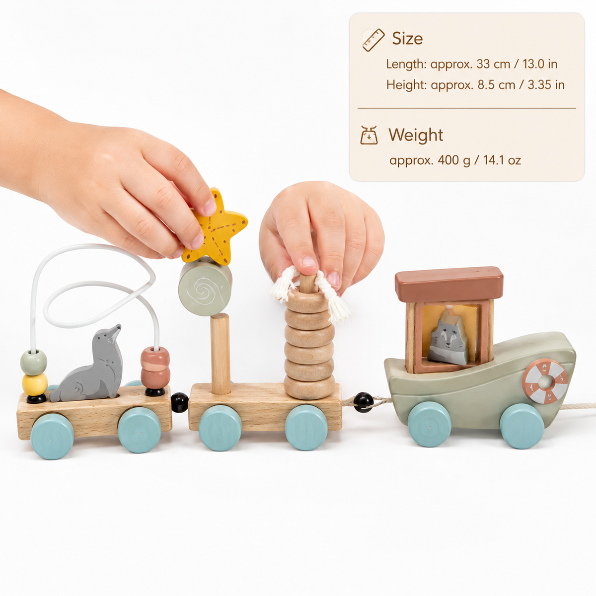 Montessori Pull-Along Train Set Montessori Nation