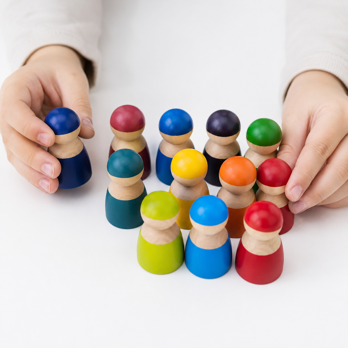 Montessori Rainbow Peg Dolls Montessori Nation