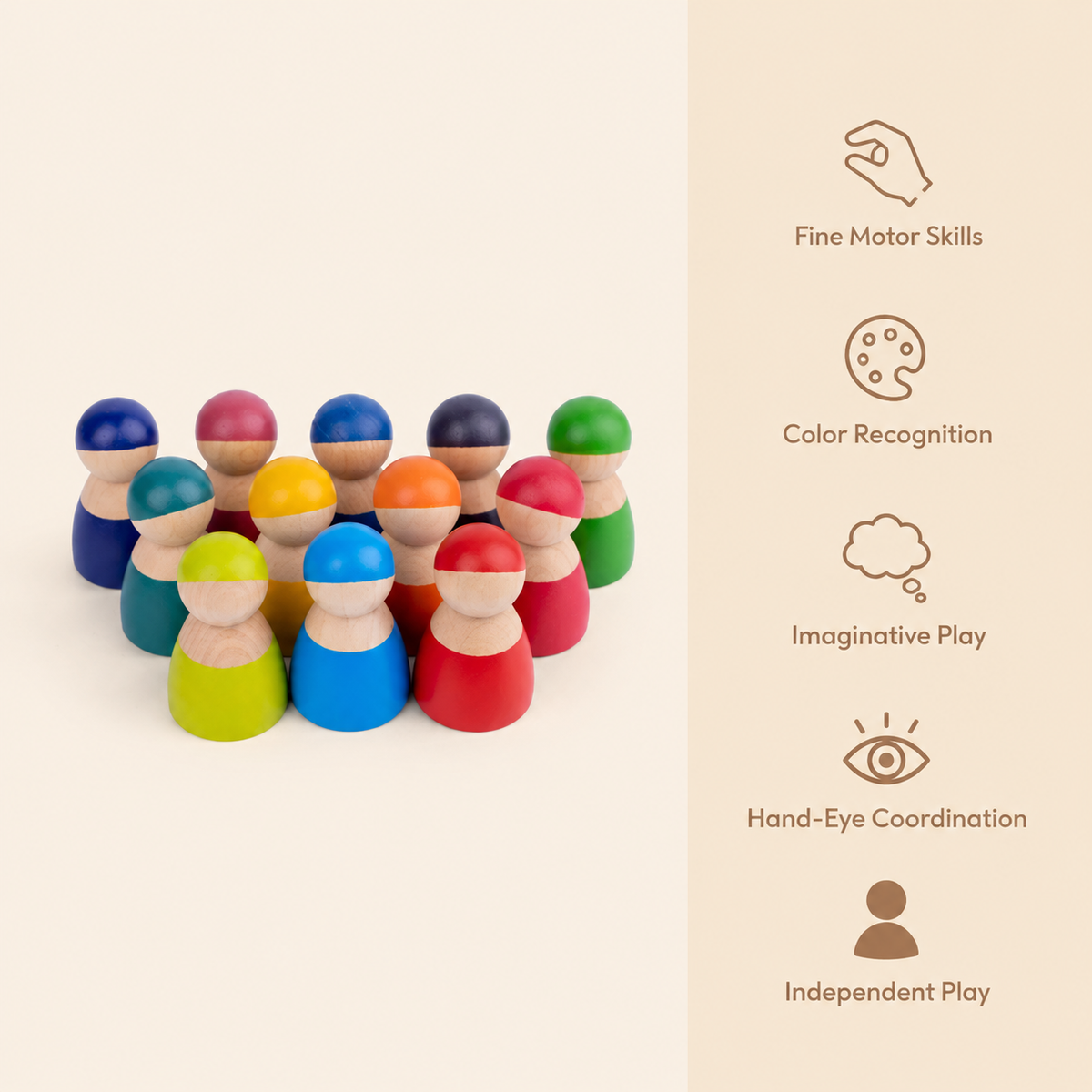 Montessori Rainbow Peg Dolls Montessori Nation