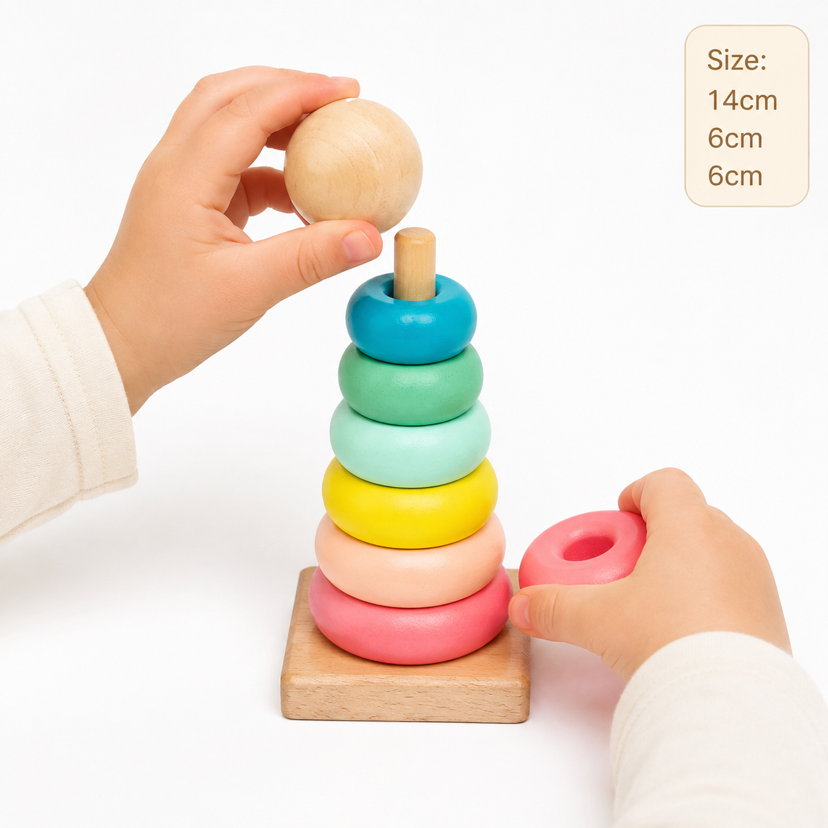 Montessori Rainbow Ring Stacker Montessori Nation