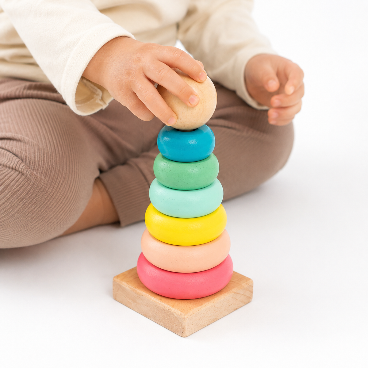Montessori Rainbow Ring Stacker Montessori Nation