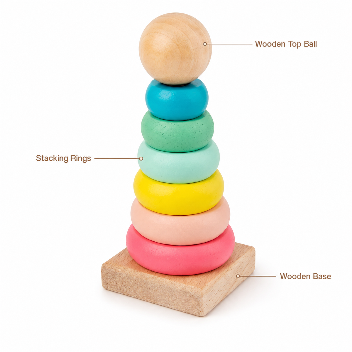 Montessori Rainbow Ring Stacker Montessori Nation