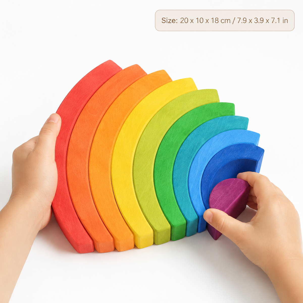 Montessori Rainbow Stacking Arches Montessori Nation