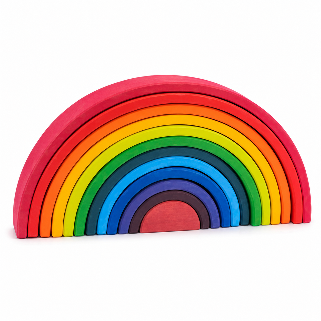 Montessori Rainbow Stacking Arches Montessori Nation