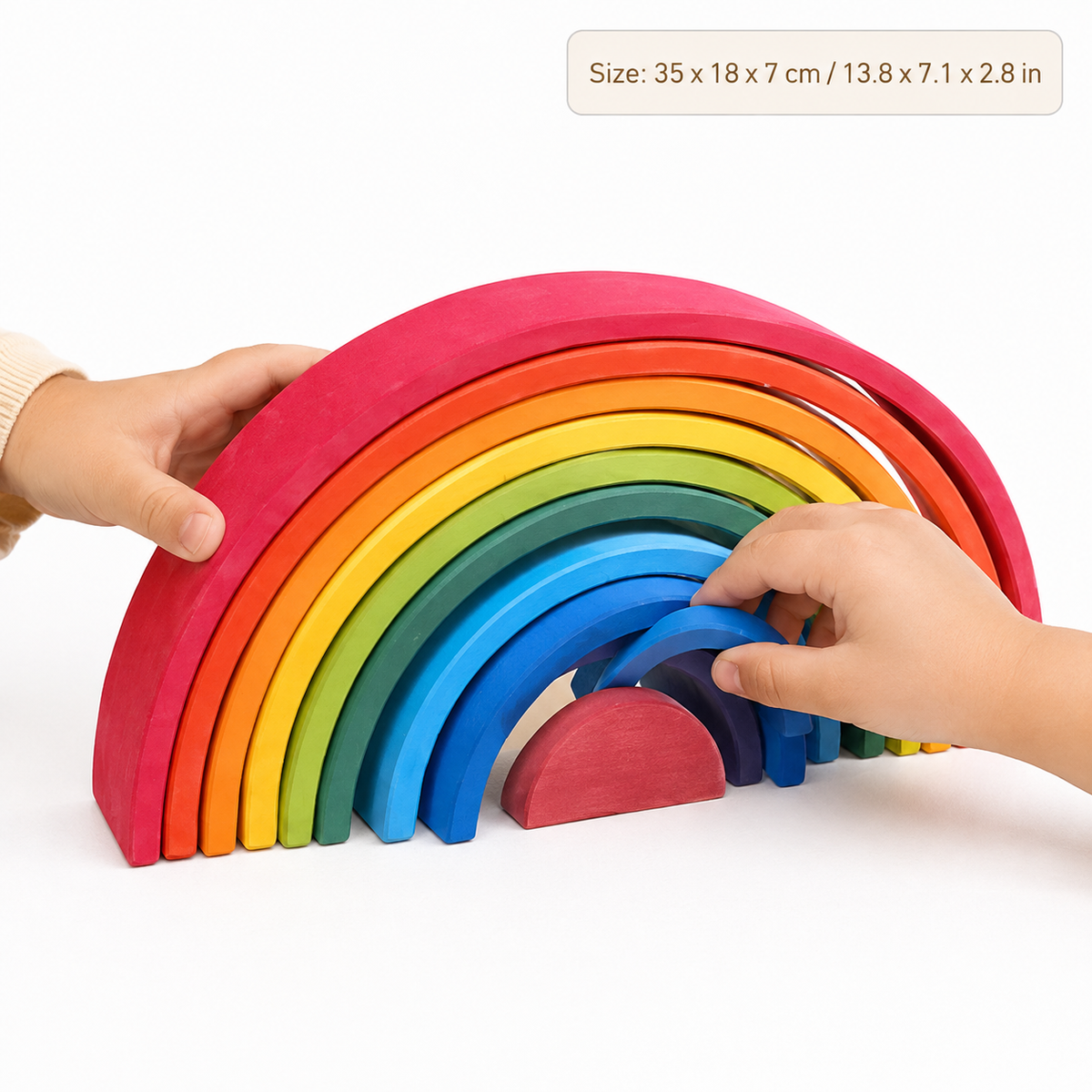 Montessori Rainbow Stacking Arches Montessori Nation