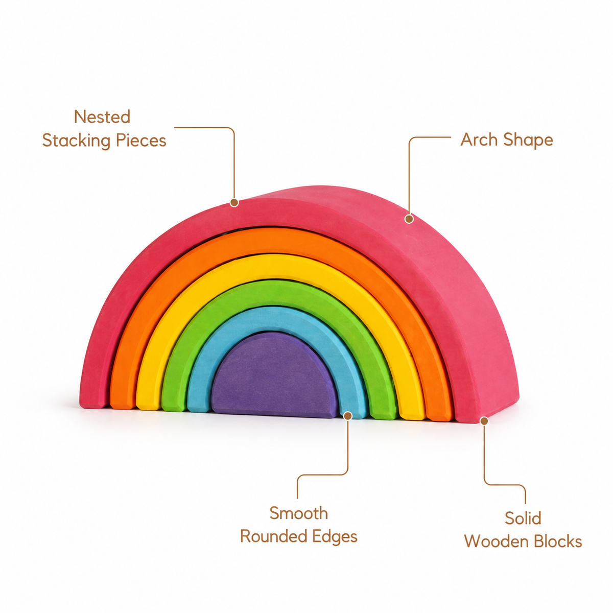 Montessori Rainbow Stacking Blocks Montessori Nation