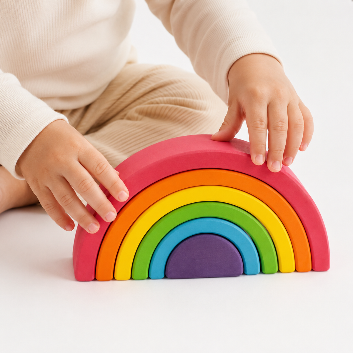 Montessori Rainbow Stacking Blocks Montessori Nation