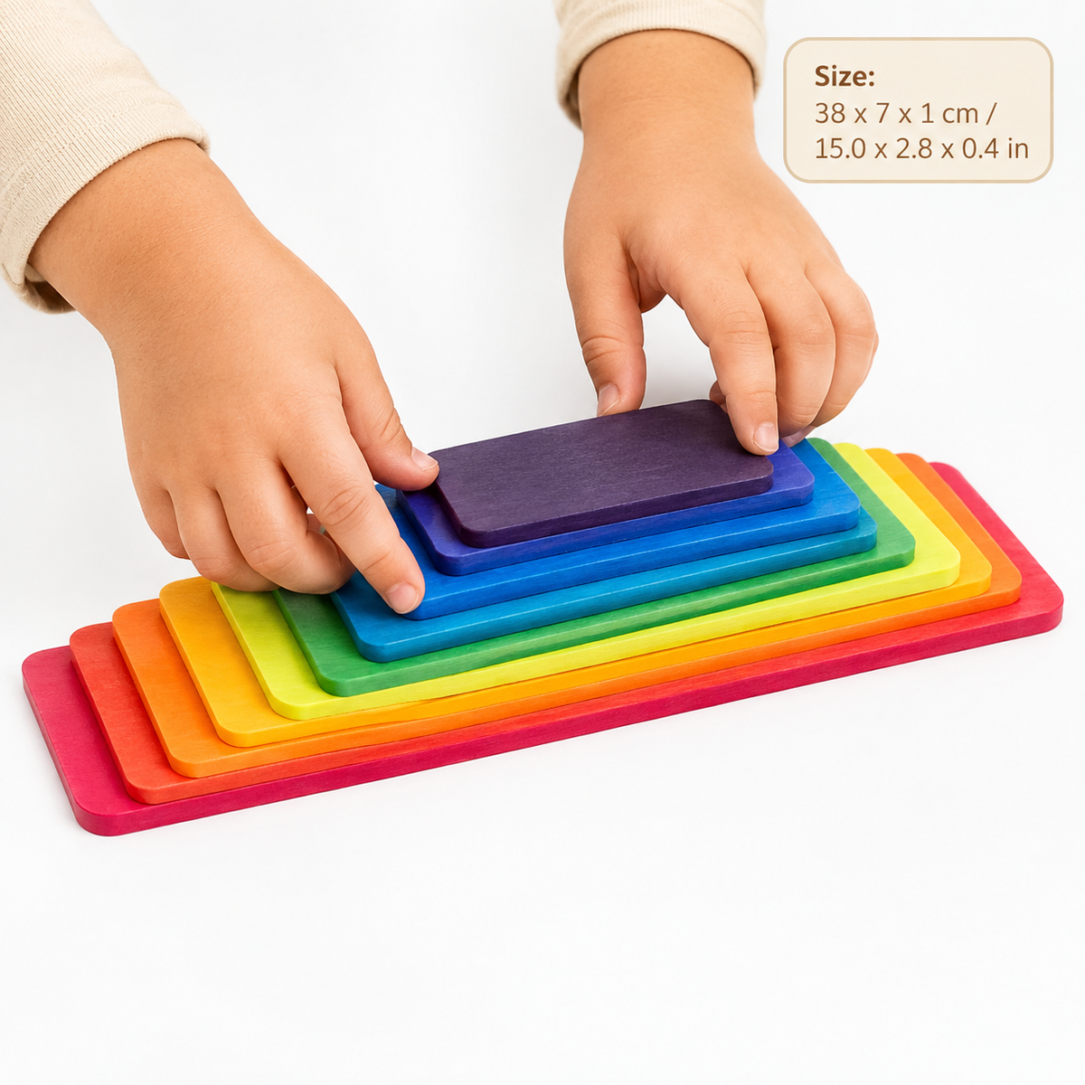 Montessori Rainbow Stacking Blocks Montessori Nation