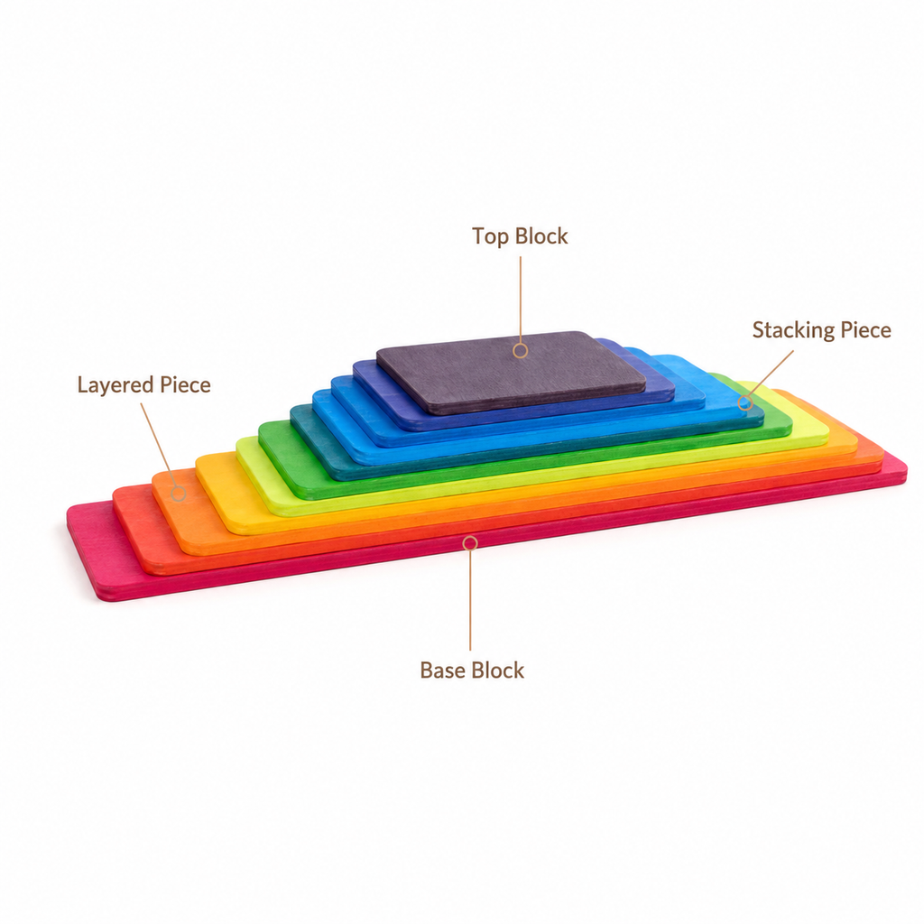 Montessori Rainbow Stacking Blocks Montessori Nation