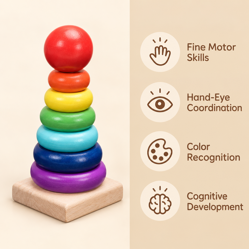 Montessori Rainbow Stacking Rings Montessori Nation