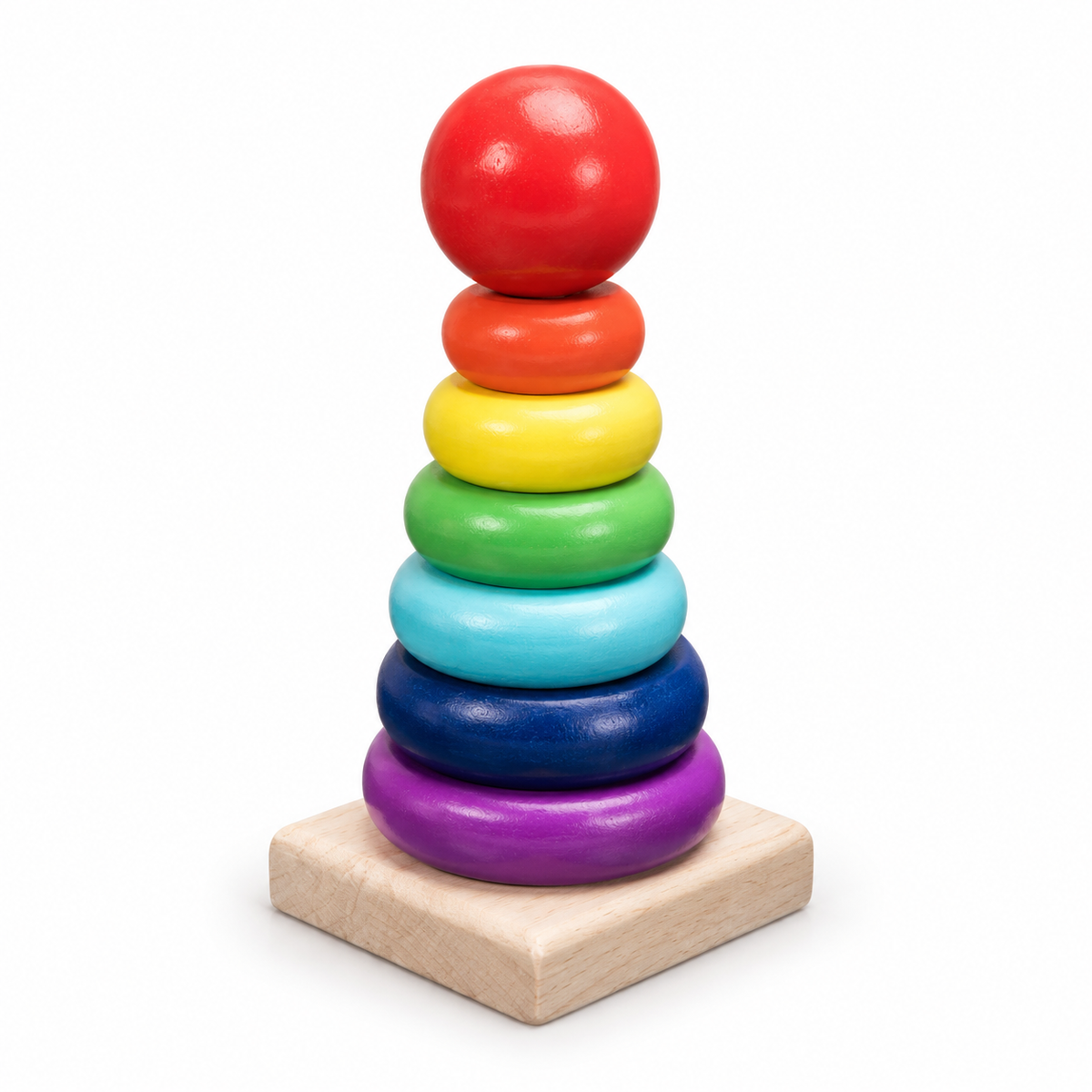 Montessori Rainbow Stacking Rings Montessori Nation