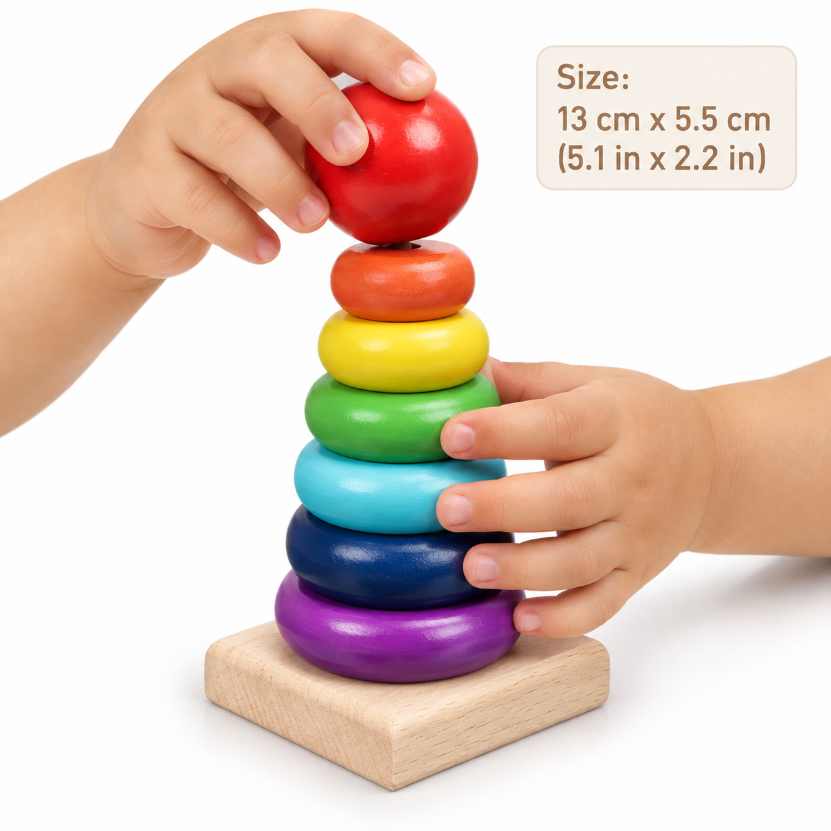 Montessori Rainbow Stacking Rings Montessori Nation