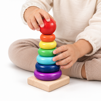 Montessori Rainbow Stacking Rings Montessori Nation