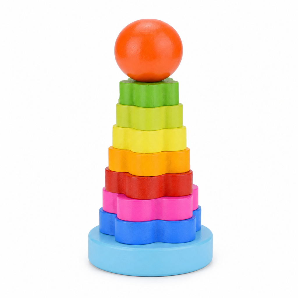 Montessori Rainbow Stacking Tower Montessori Nation