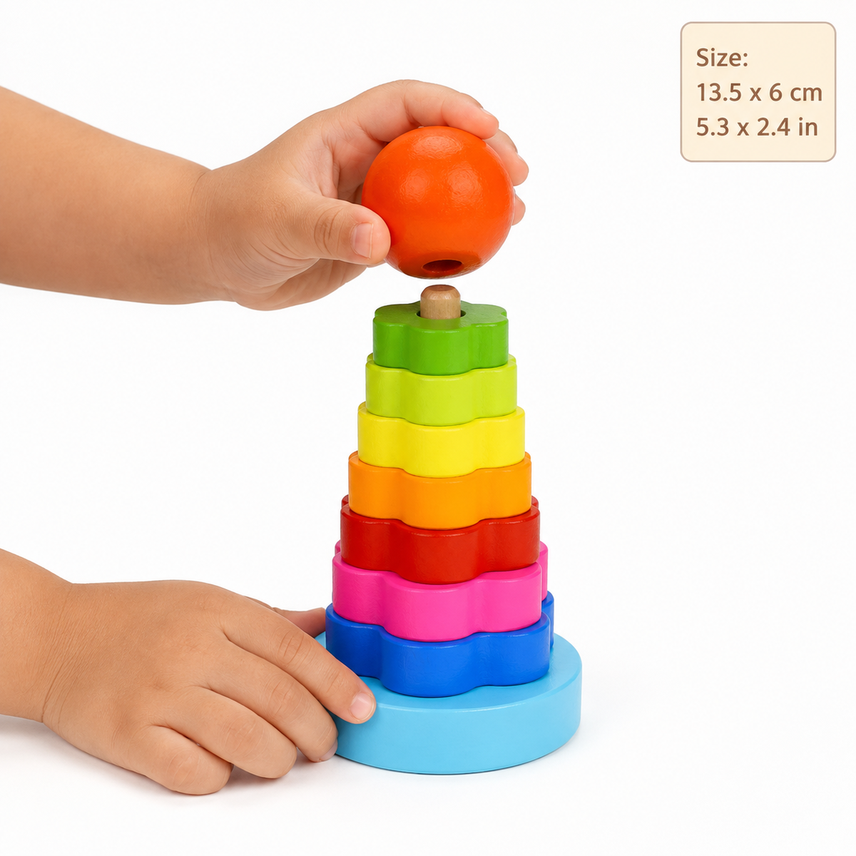 Montessori Rainbow Stacking Tower Montessori Nation