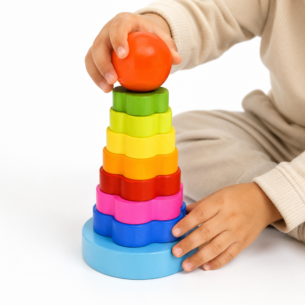 Montessori Rainbow Stacking Tower Montessori Nation