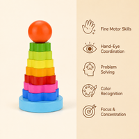 Montessori Rainbow Stacking Tower Montessori Nation