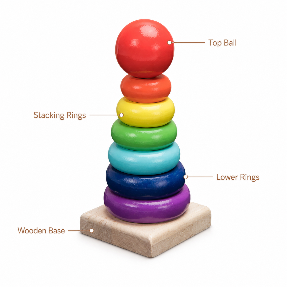Montessori Rainbow Stacking Tower Montessori Nation