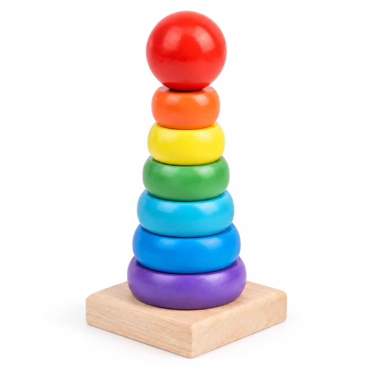 Montessori Rainbow Stacking Toy Montessori Nation