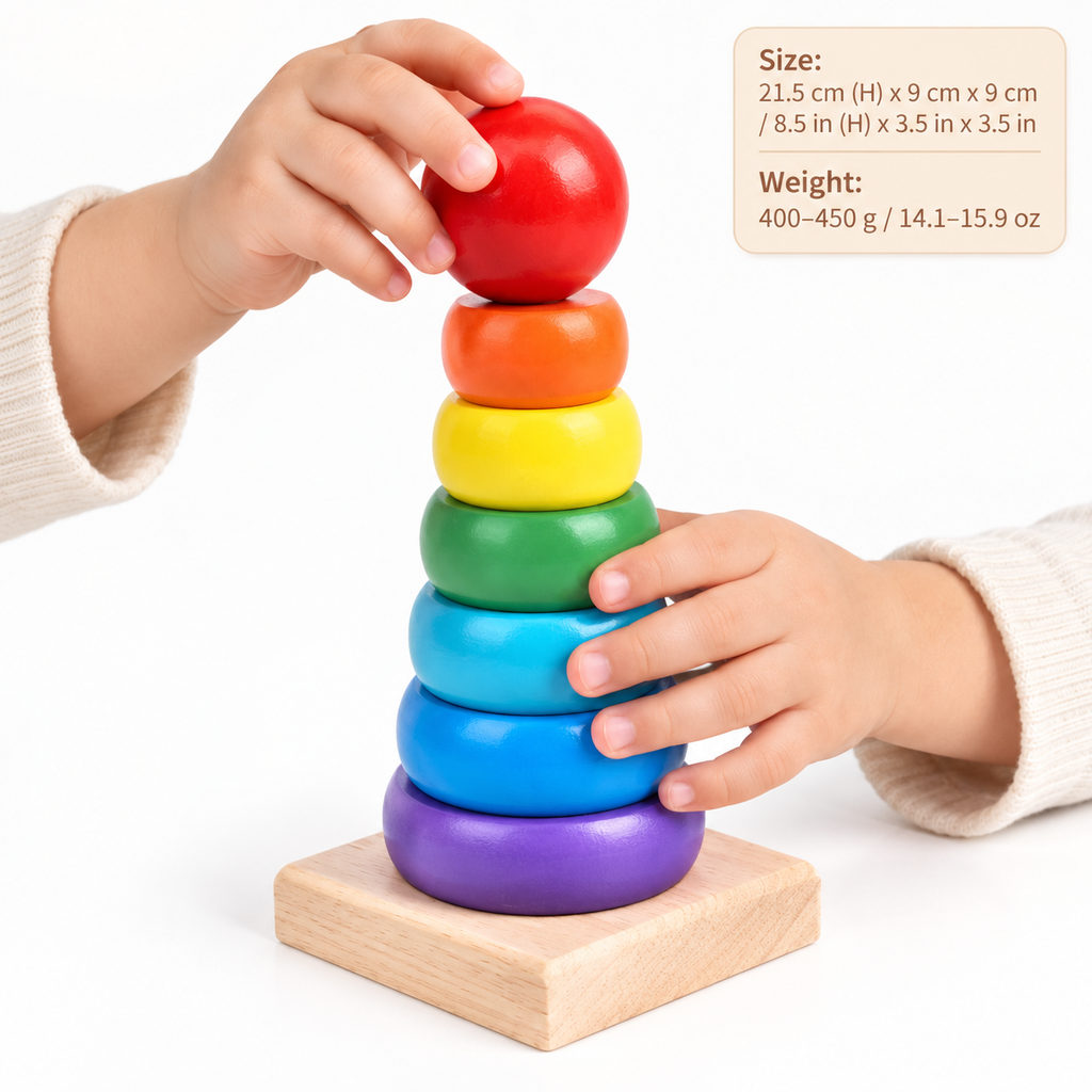Montessori Rainbow Stacking Toy Montessori Nation