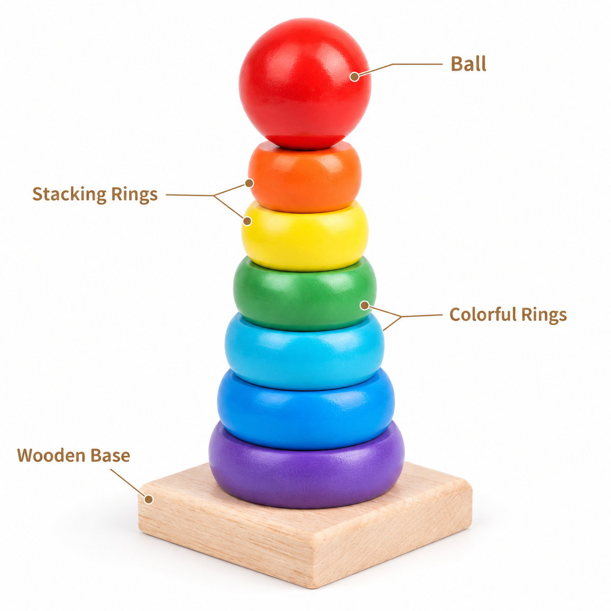 Montessori Rainbow Stacking Toy Montessori Nation