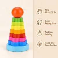 Montessori Rainbow Stacking Toy Montessori Nation