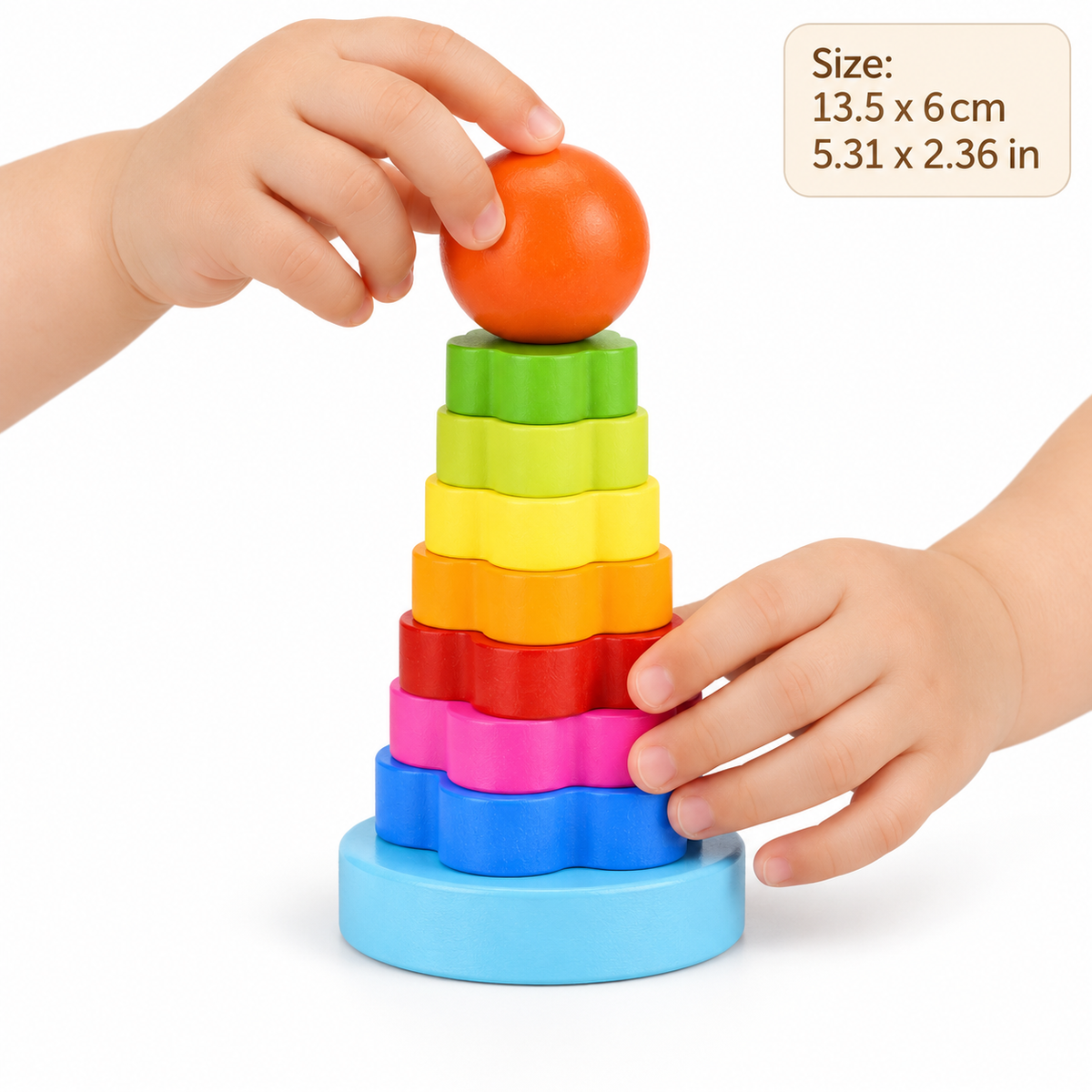 Montessori Rainbow Stacking Toy Montessori Nation