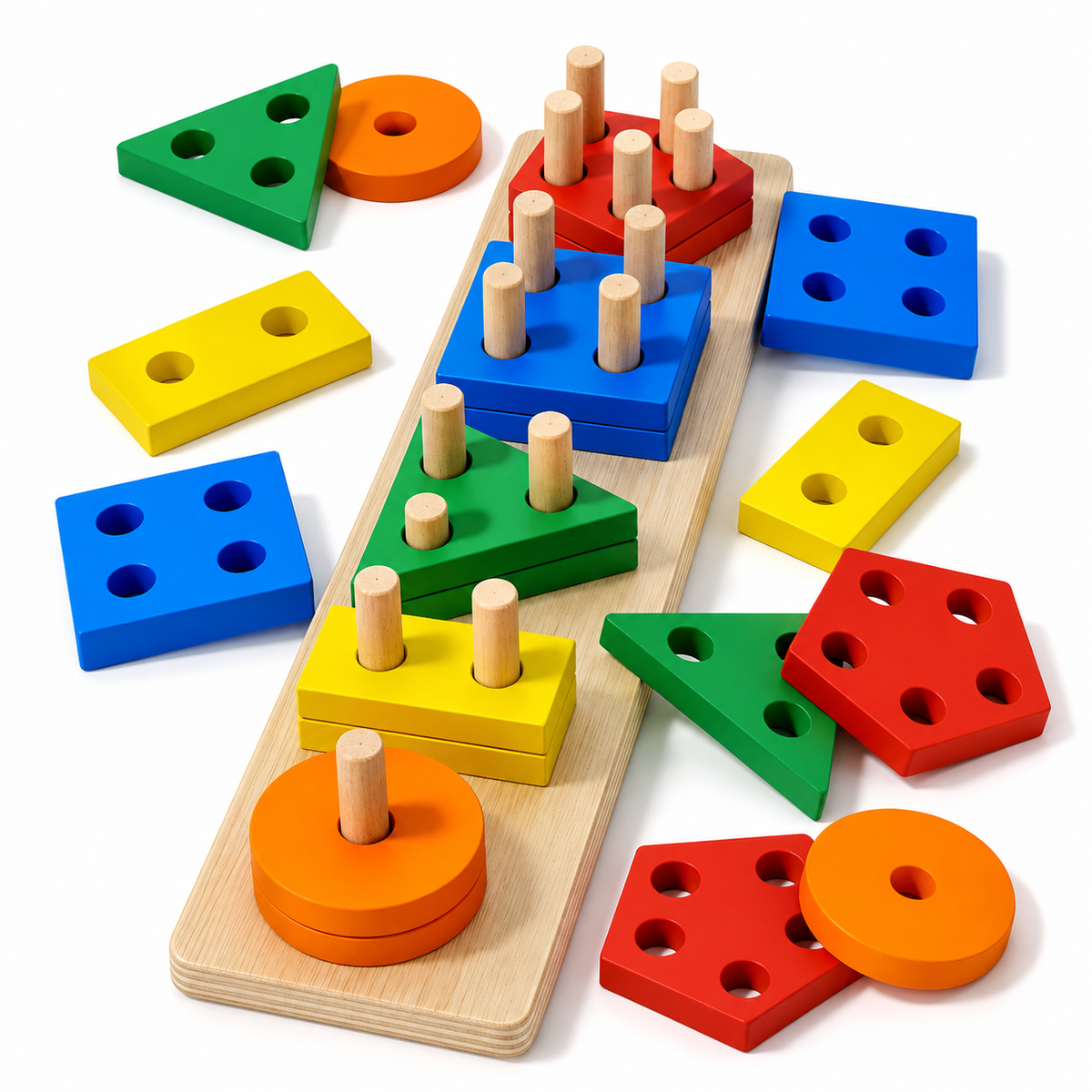Montessori Shape Sorting Stacking Toy Montessori Nation