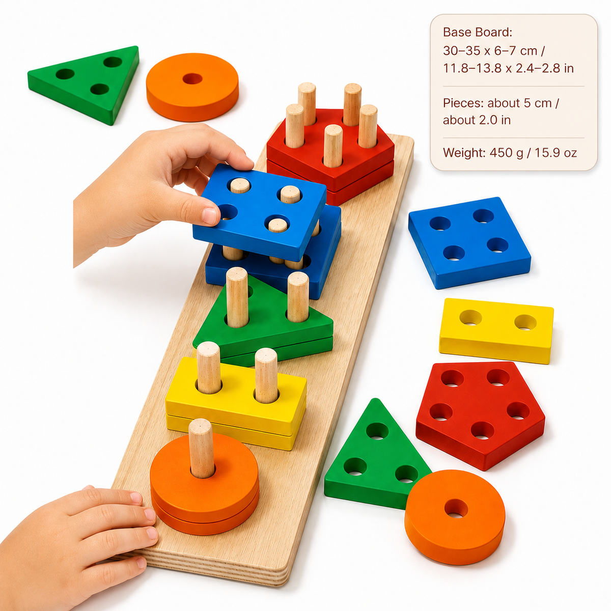 Montessori Shape Sorting Stacking Toy Montessori Nation