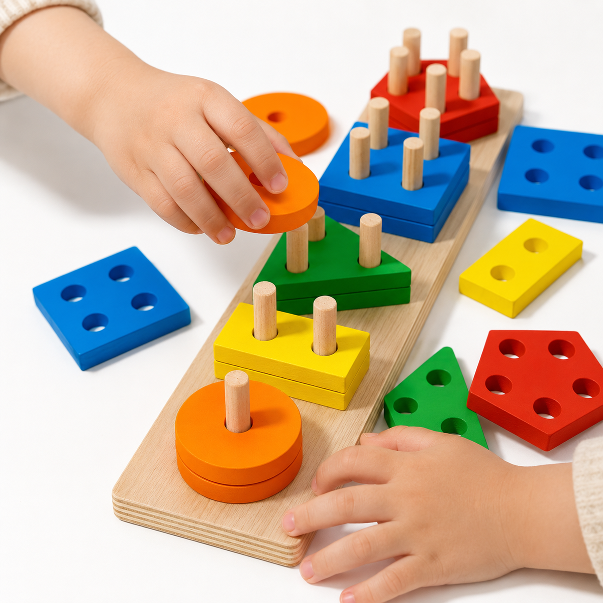 Montessori Shape Sorting Stacking Toy Montessori Nation