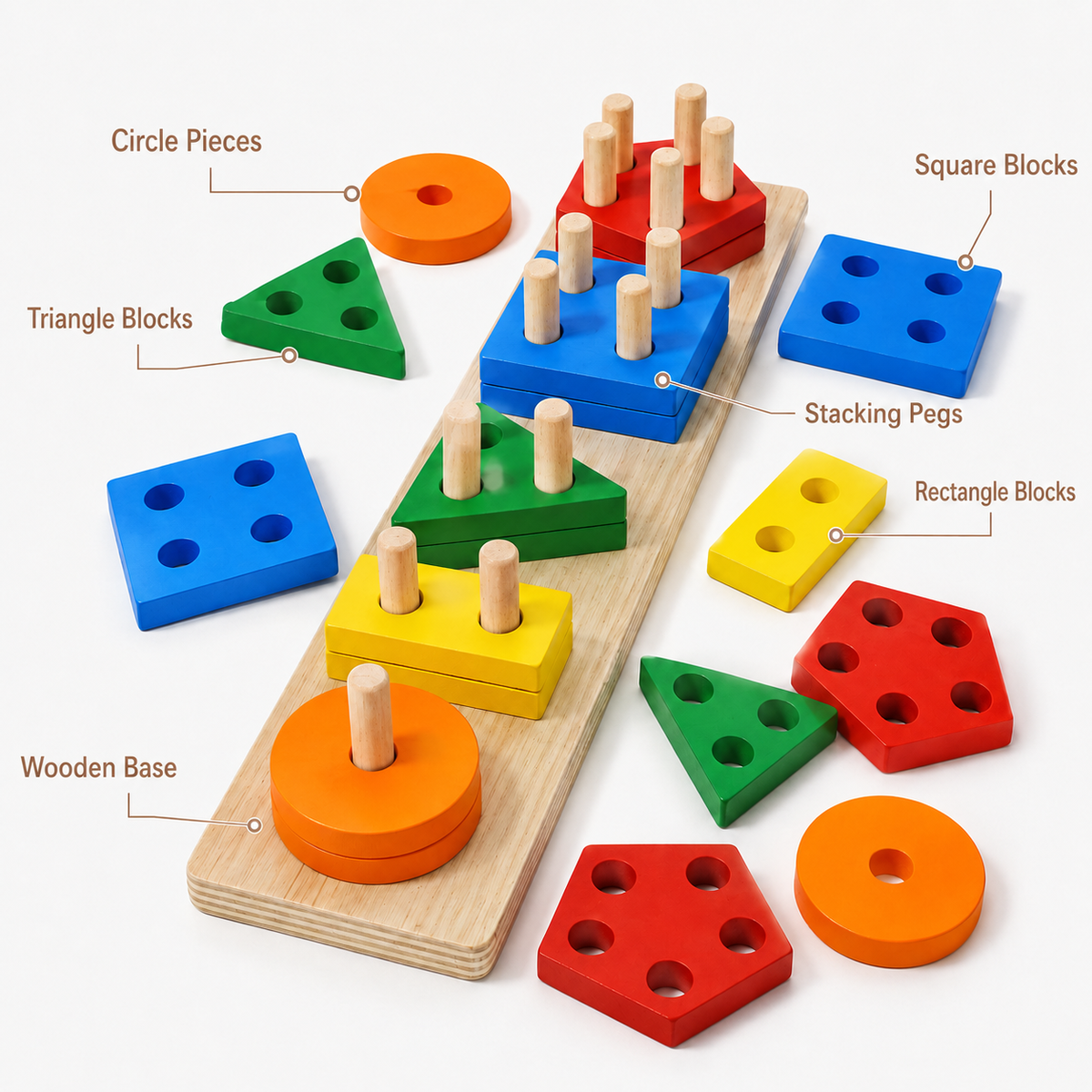 Montessori Shape Sorting Stacking Toy Montessori Nation