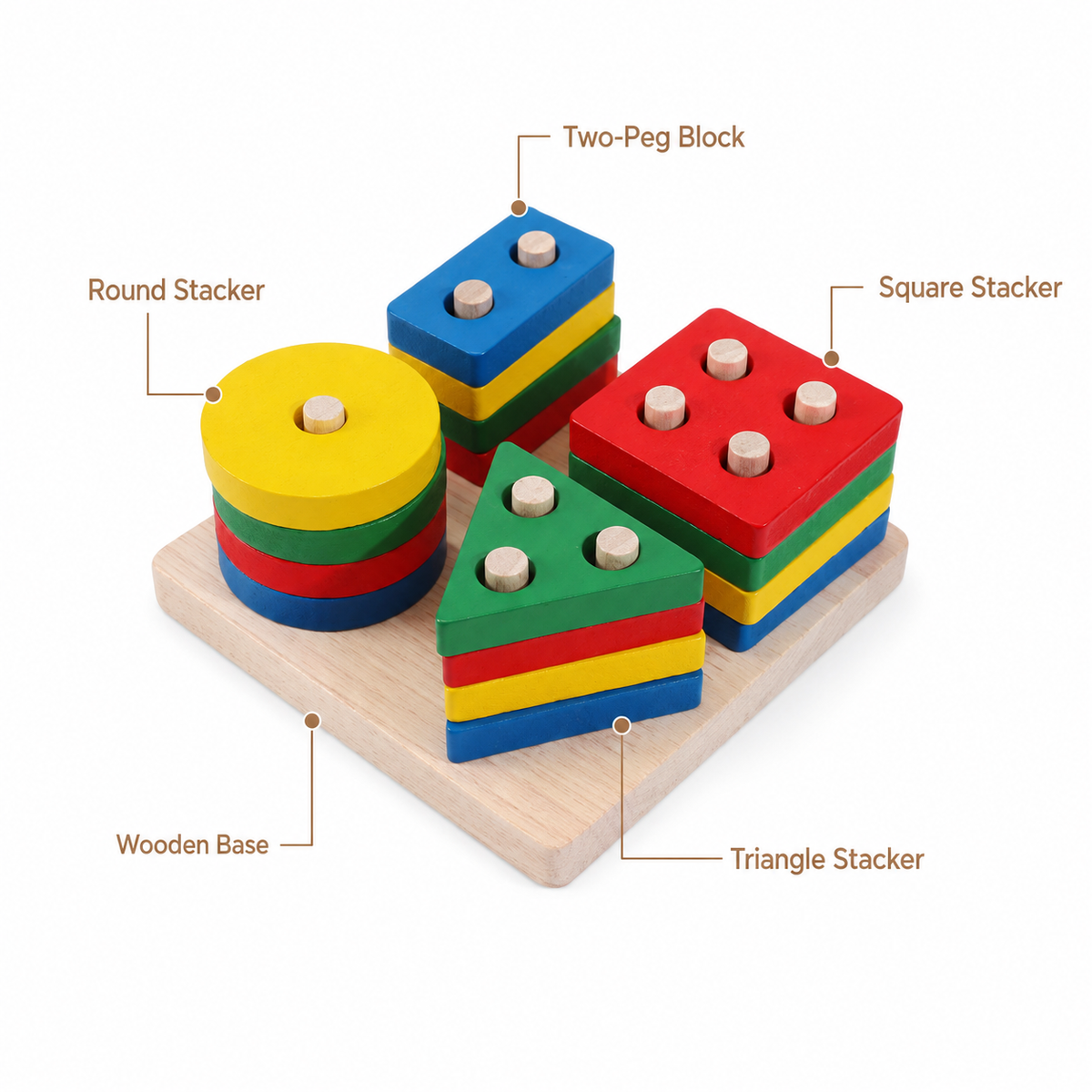 Montessori Shape Stacking Puzzle Montessori Nation