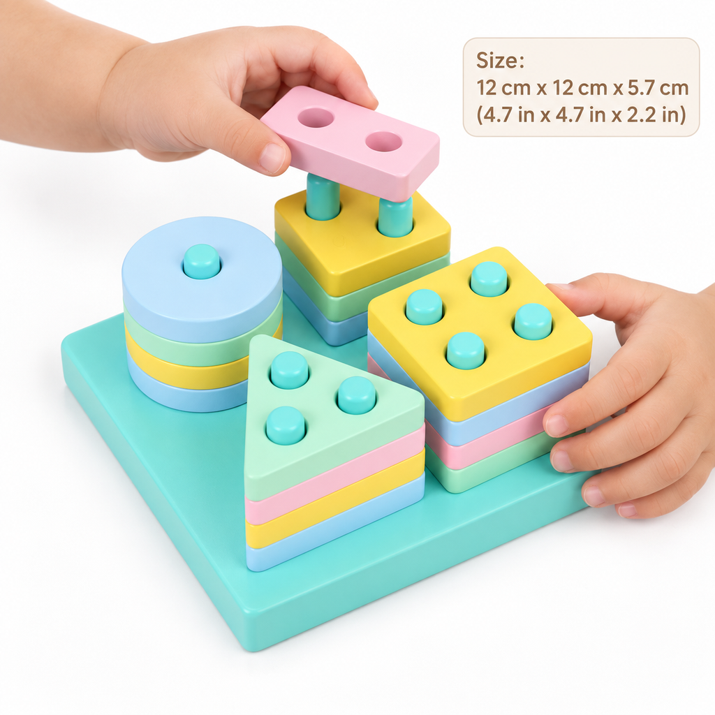 Montessori Shape Stacking Puzzle Montessori Nation
