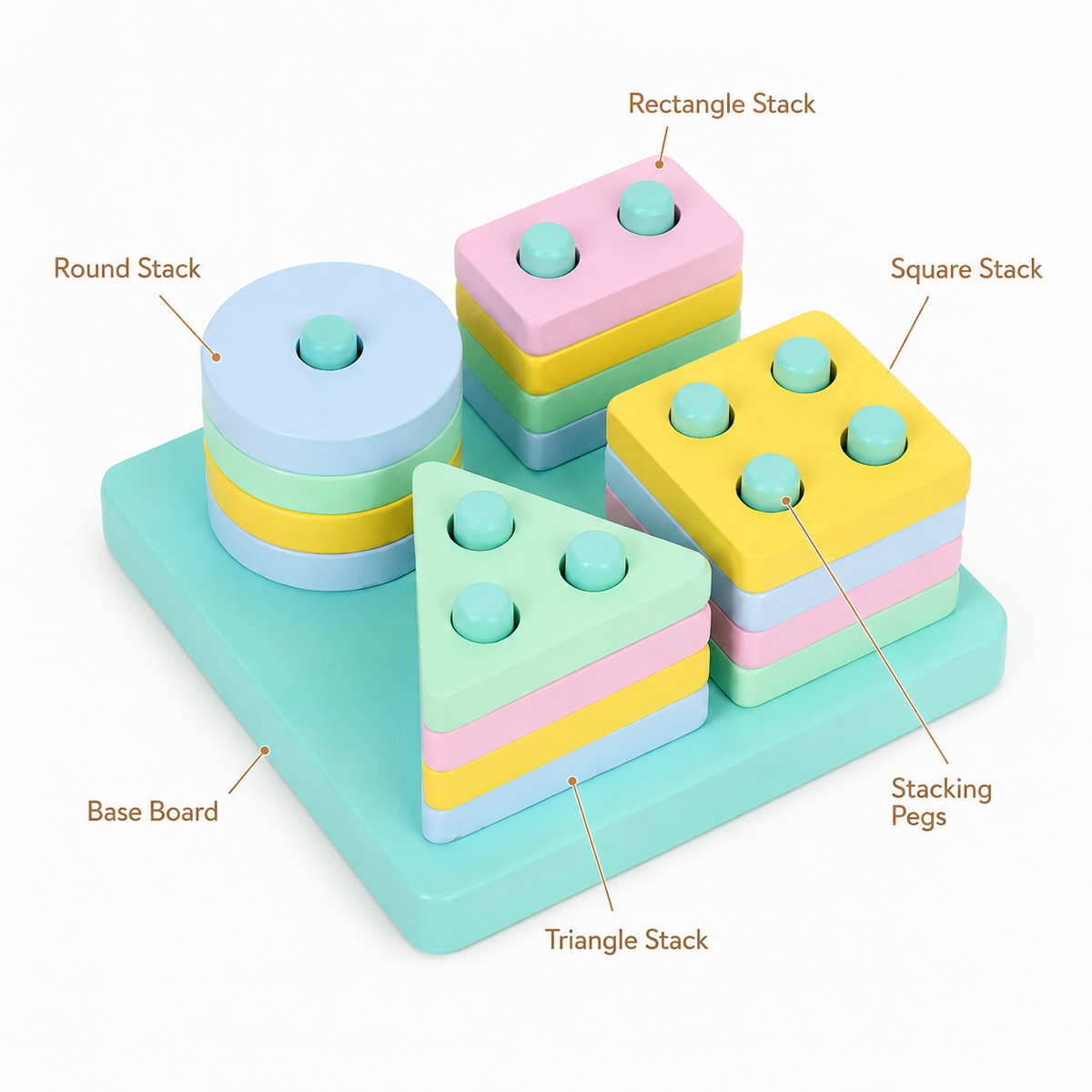 Montessori Shape Stacking Puzzle Montessori Nation