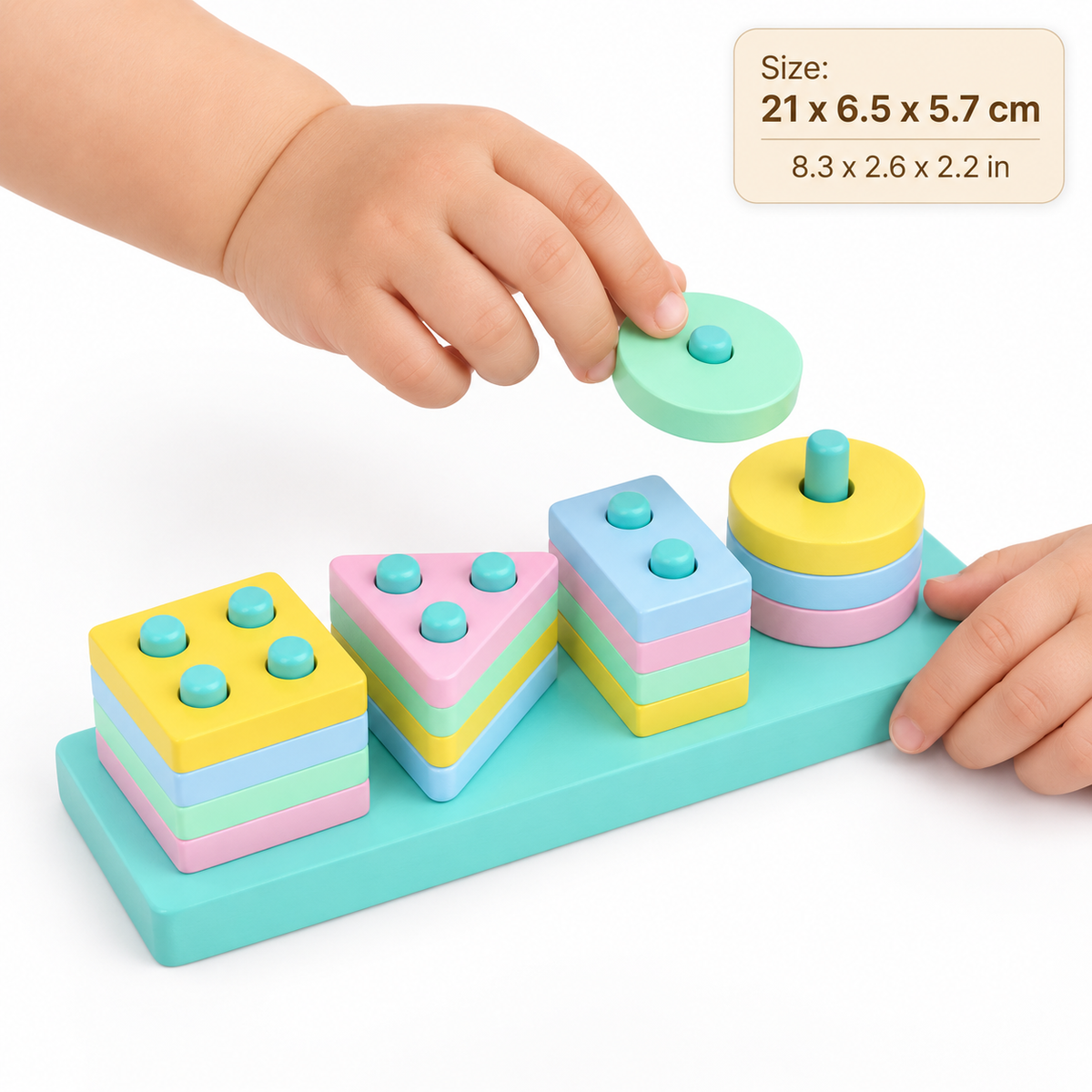 Montessori Shape Stacking Puzzle Montessori Nation