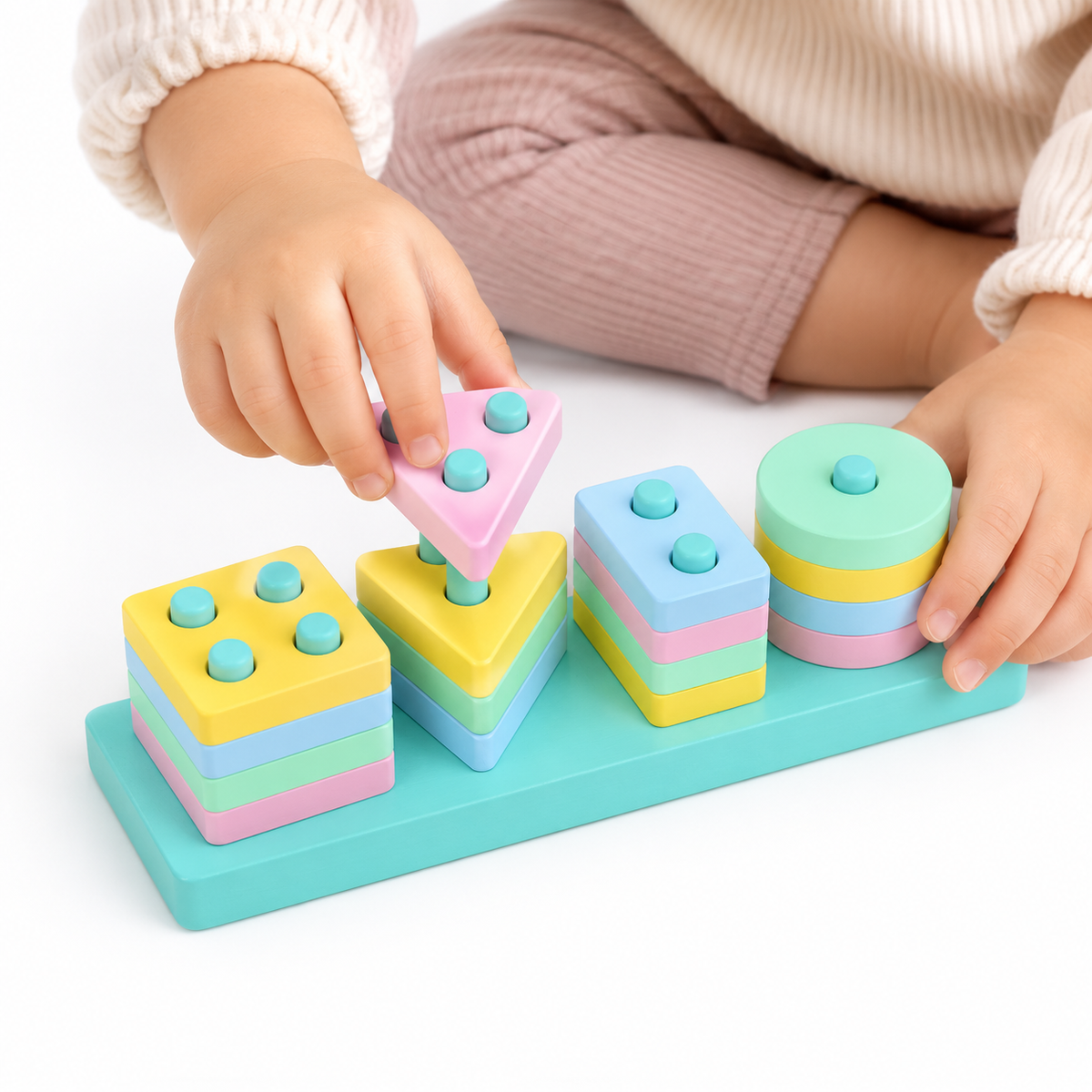 Montessori Shape Stacking Puzzle Montessori Nation