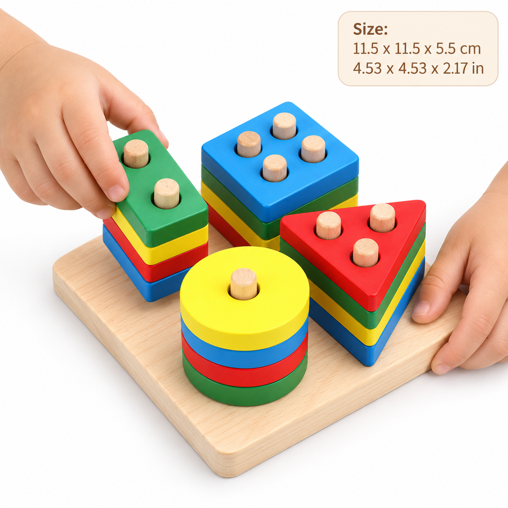 Montessori Shape Stacking Puzzle Montessori Nation