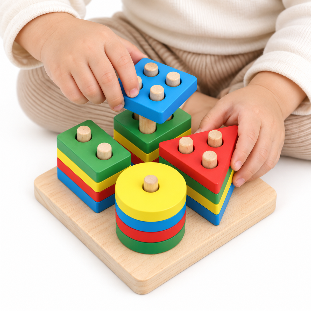 Montessori Shape Stacking Puzzle Montessori Nation