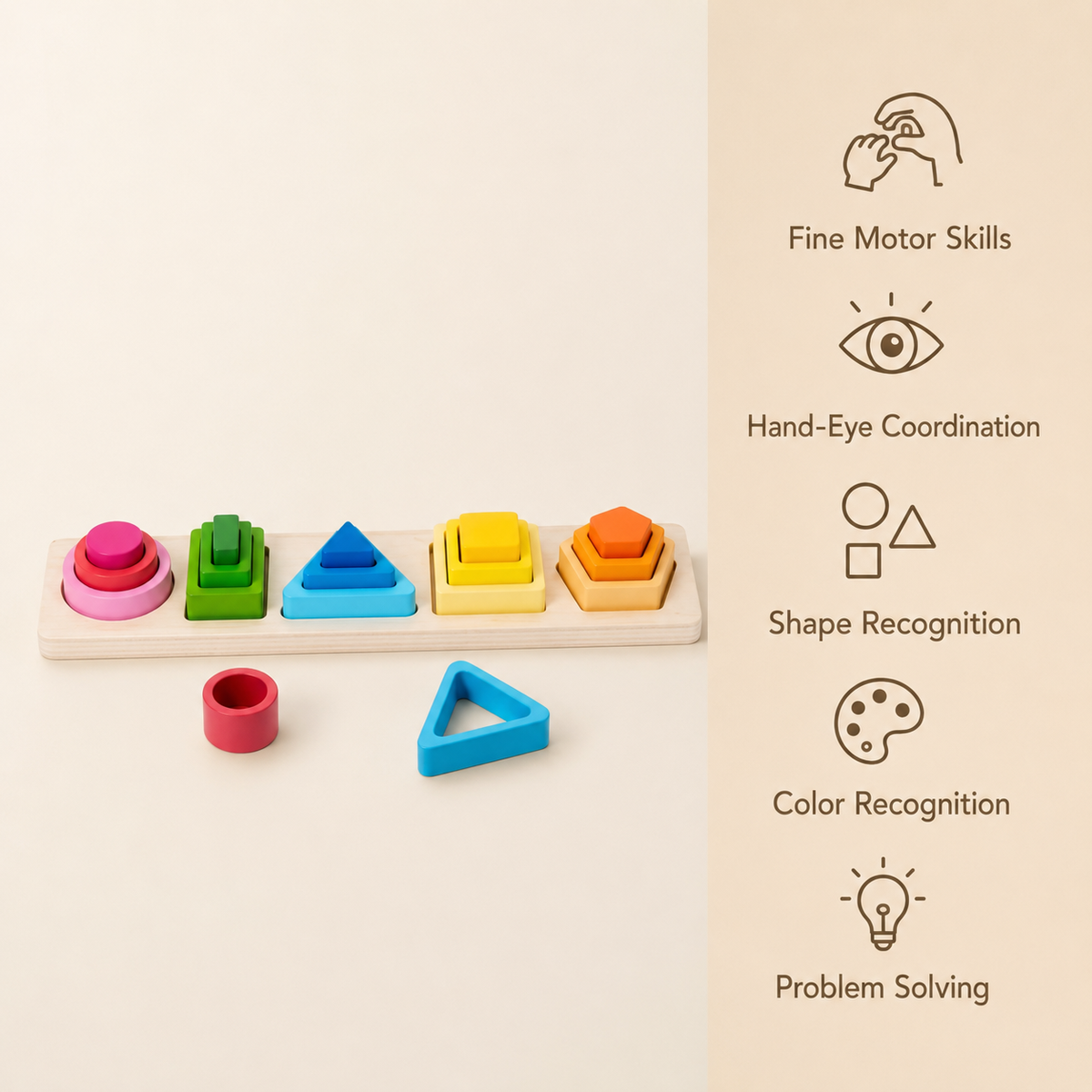 Montessori Shape Stacking Puzzle Montessori Nation