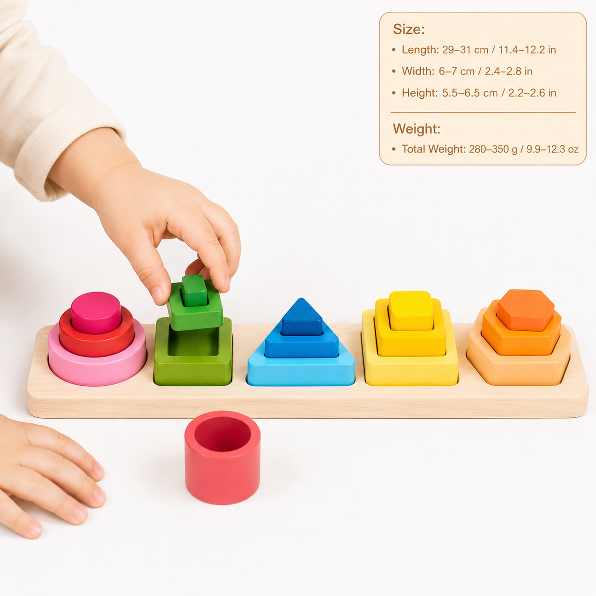 Montessori Shape Stacking Puzzle Montessori Nation