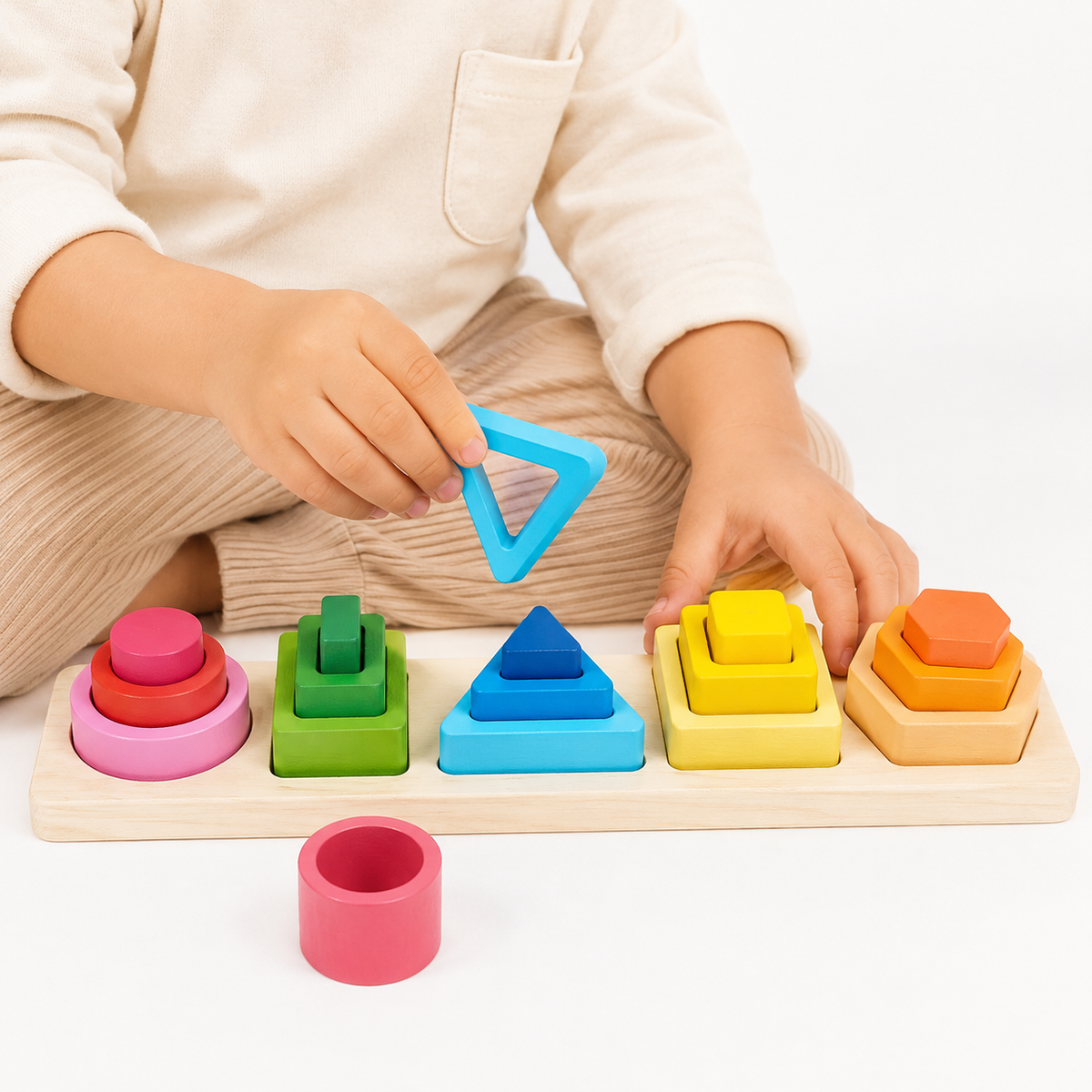 Montessori Shape Stacking Puzzle Montessori Nation