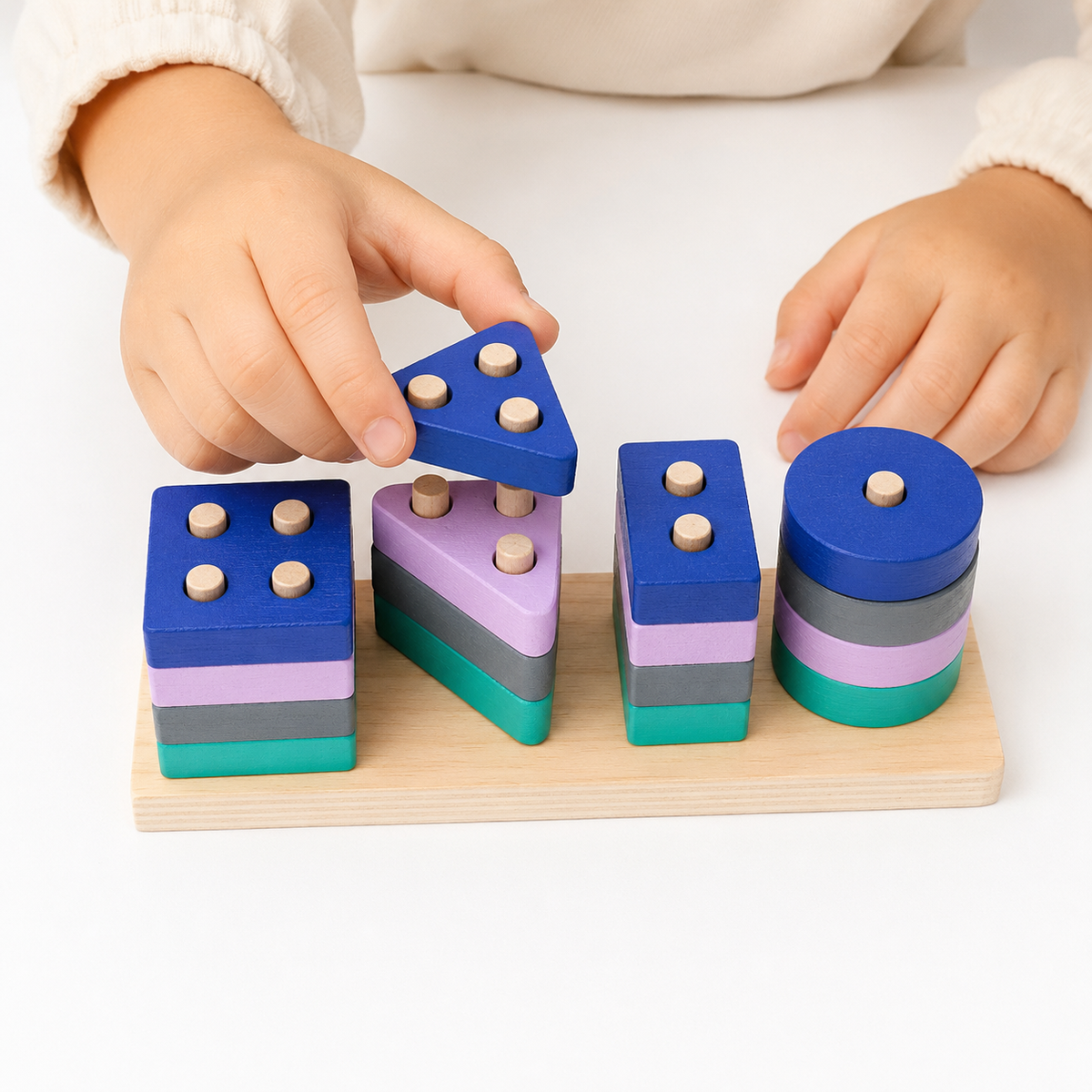 Montessori Shape Stacking Puzzle Montessori Nation