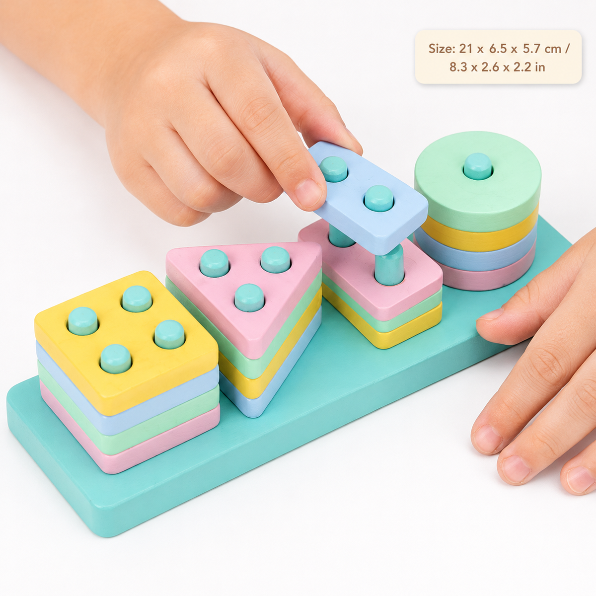 Montessori Shape Stacking Puzzle Montessori Nation