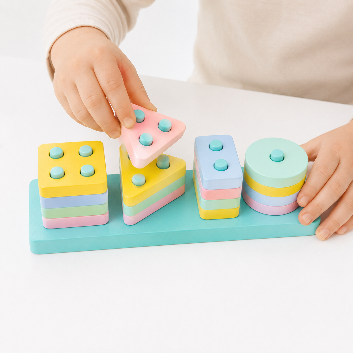 Montessori Shape Stacking Puzzle Montessori Nation