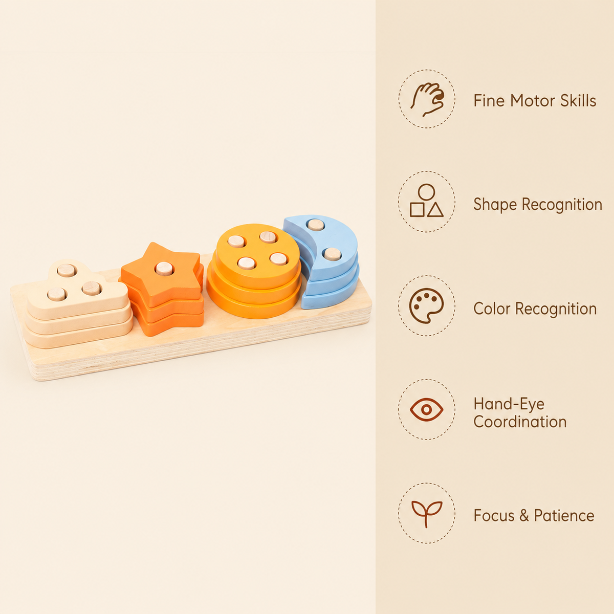 Montessori Shape Stacking Puzzle Montessori Nation