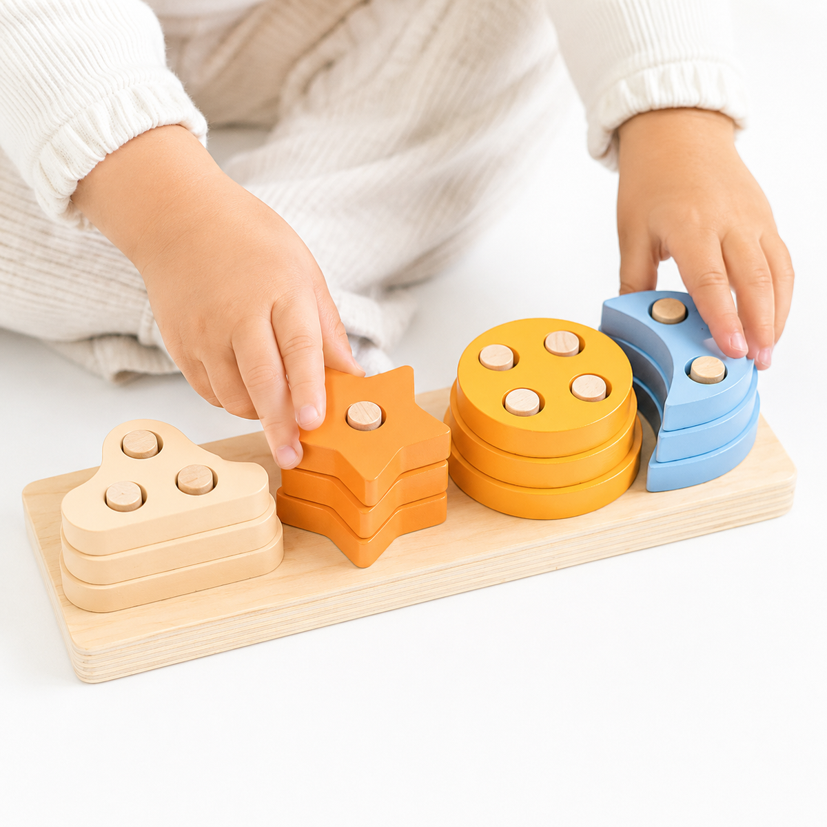 Montessori Shape Stacking Puzzle Montessori Nation