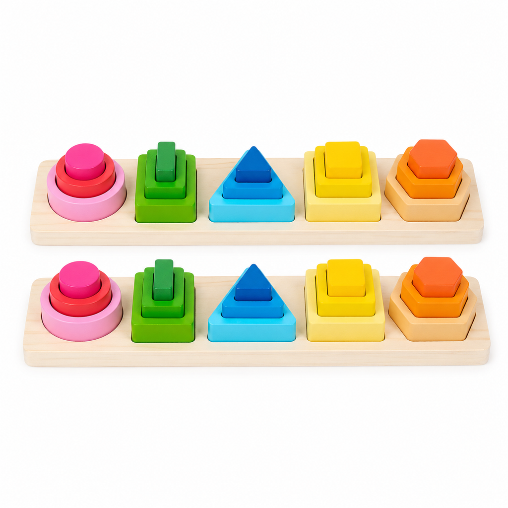 Montessori Shape Stacking Puzzle Set Montessori Nation