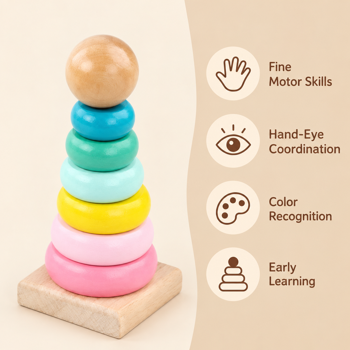Montessori Stacking Ring Toy Montessori Nation