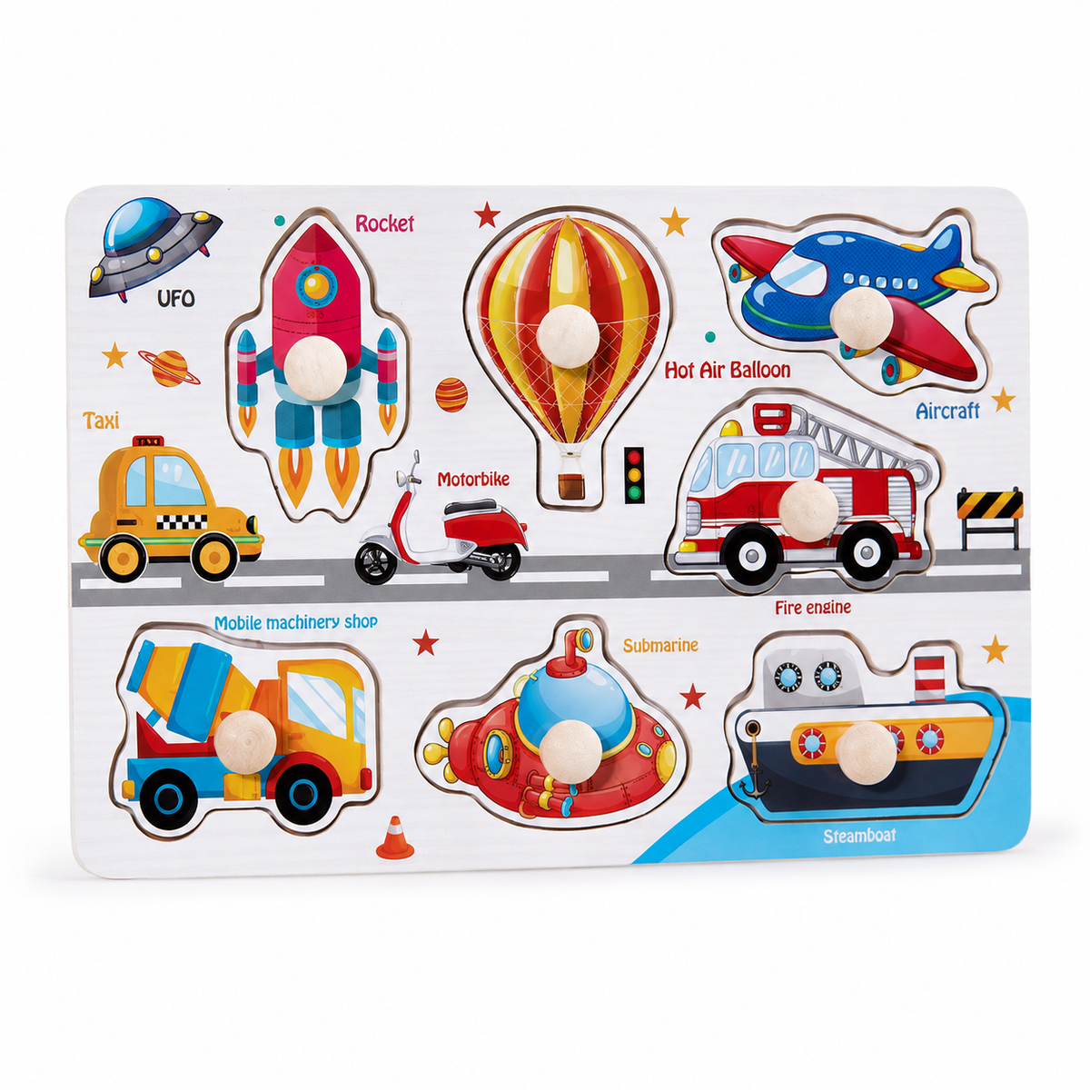 Montessori Vehicle Peg Puzzle Montessori Nation